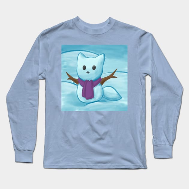 Snow Fox Long Sleeve T-Shirt by Firestorm Fox